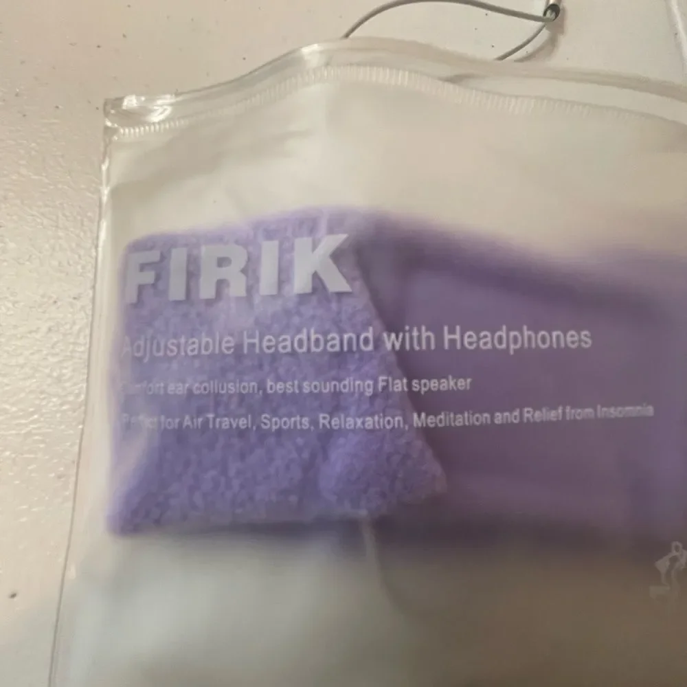 Firik purple adjustable headband with headphones